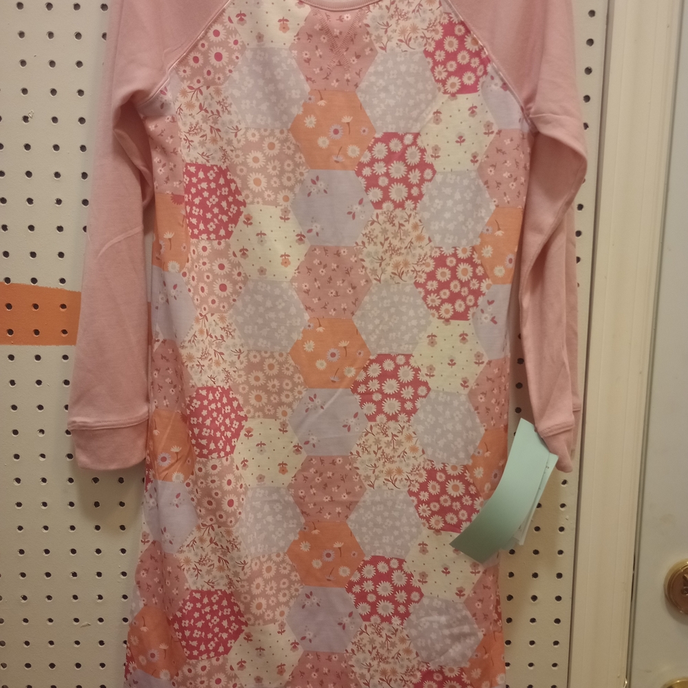 Cat & Jack Pink and Orange Hexagon Pattern Dress